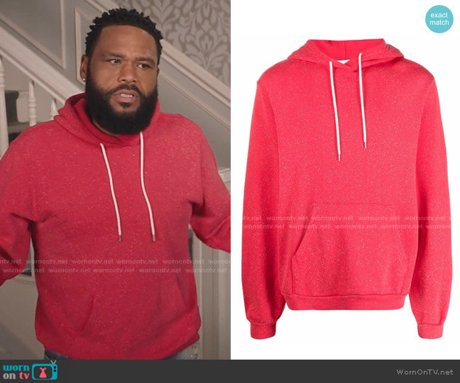 John Elliott Salt Wash Cotton Beach Hoodie worn by Andre Johnson (Anthony Anderson) on Black-ish