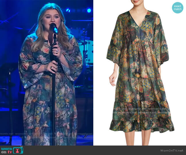 Johnny Was Traviata Venus Tiered Dress worn by Kelly Clarkson on The Kelly Clarkson Show
