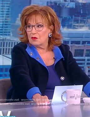 Joy’s blue two-tone jacket on The View