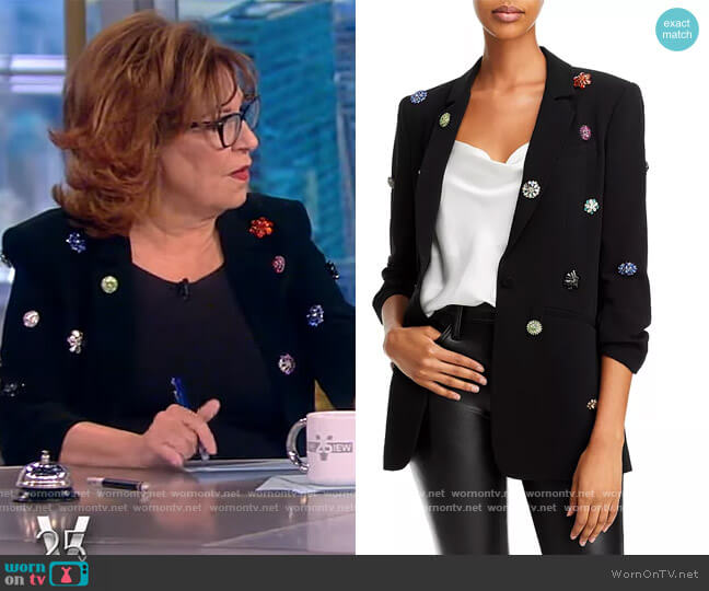 Cinq a Sept Ditsy Khloe Embellished Blazer worn by Joy Behar on The View