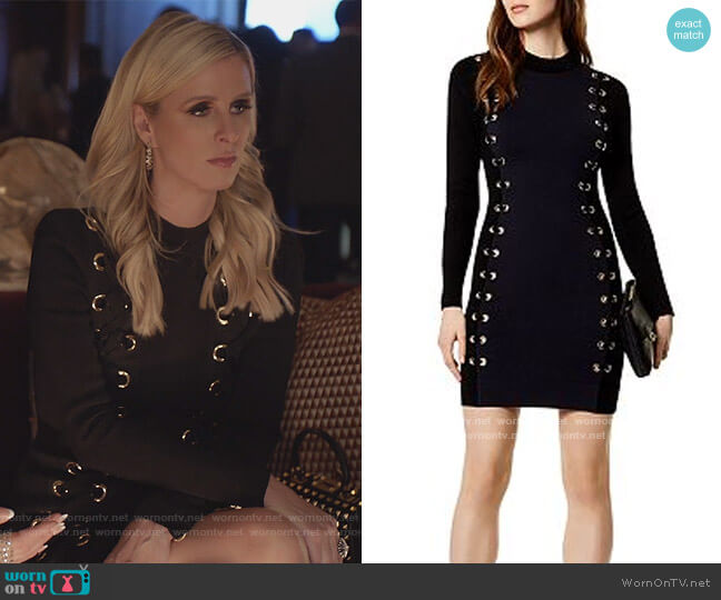 Karen Millen Grommet Lace-Up Dress worn by Nicky Hilton Rothschild on Paris in Love