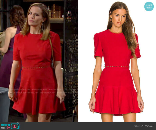 Angelina Suede Mini Dress worn by Chelsea Lawson (Melissa Claire Egan) on The Young and the Restless