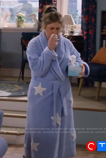 Kat’s blue star and moon robe on Call Me Kat