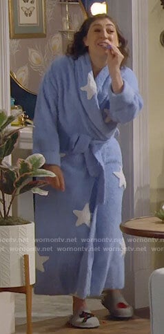 Kat’s blue star and moon robe on Call Me Kat
