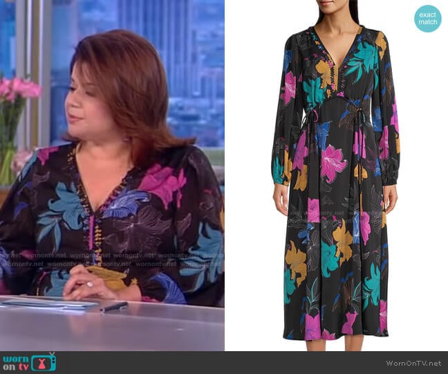 Kobi Halperin Alexi Floral Midi-Dress worn by Ana Navarro on The View