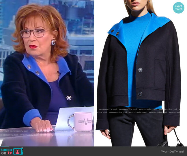 Lafayette 148 Simone Reversible Wool & Cashmere Coat worn by Joy Behar on The View