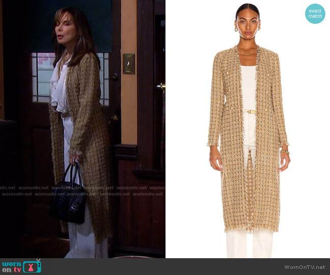 L'Agence Oakley Tweed Jacket worn by Kate Roberts (Lauren Koslow) on Days of our Lives