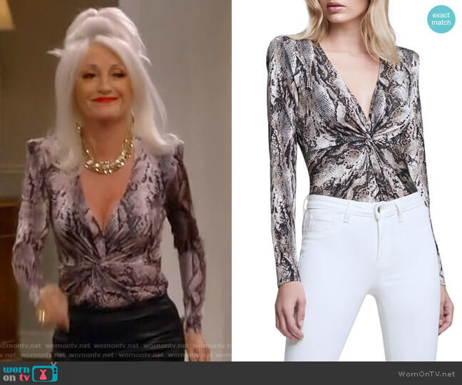 L'Agence Alexis Twist Front Bodysuit