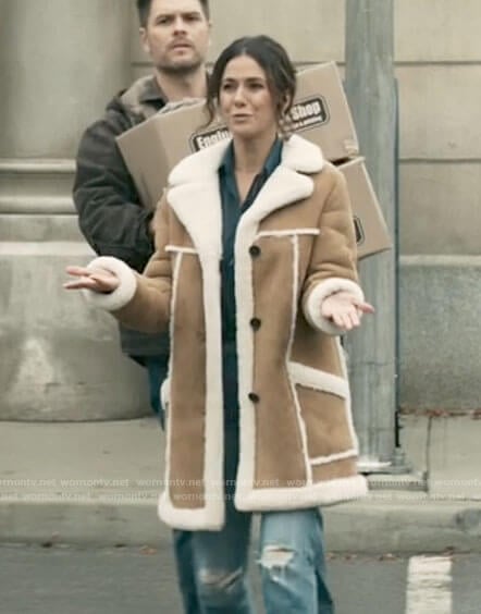 Lana’s suede and shearling jacket on Superman and Lois