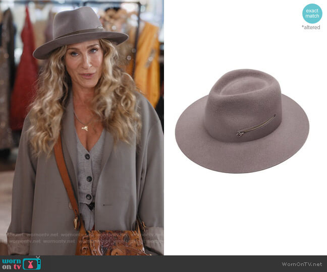 Larose Paris Zip Fedora worn by Carrie Bradshaw (Sarah Jessica Parker) on And Just Like That