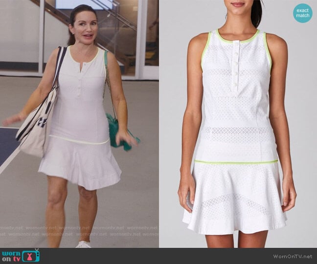 Letoile Sport L:ace Dress with Front Buttons worn by Charlotte York (Kristin Davis) on And Just Like That