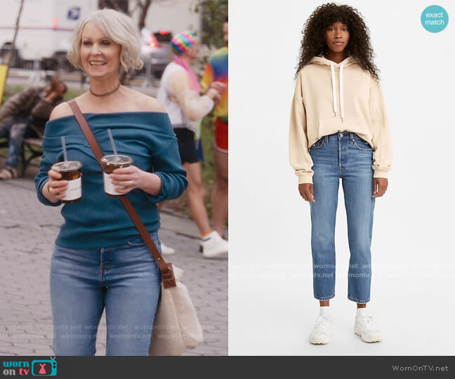 Levis 501 Original Cropped Jeans worn by Miranda Hobbs (Cynthia Nixon) on And Just Like That