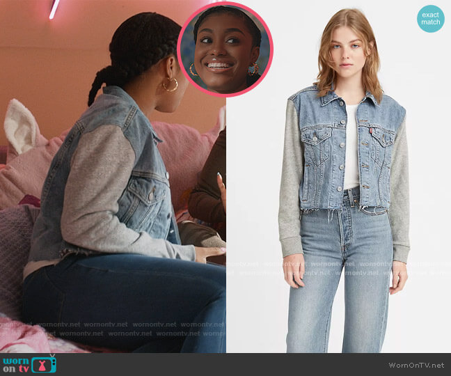Levis Ex Boyfriend Trucker Jacket worn by Jojo (Precious Way) on Queens