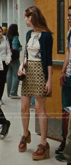 Lexi’s fox graphic top and platform shoes on Euphoria