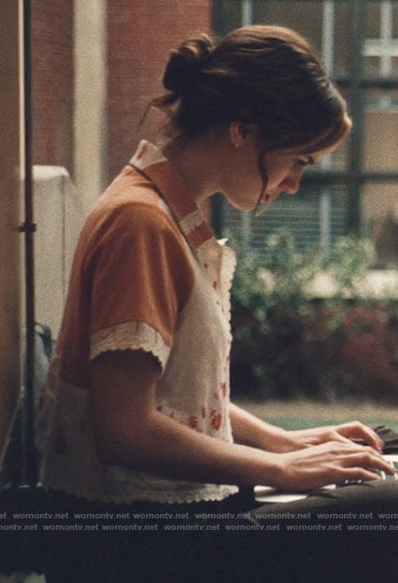 Lexi’s embroidered button down top on Euphoria