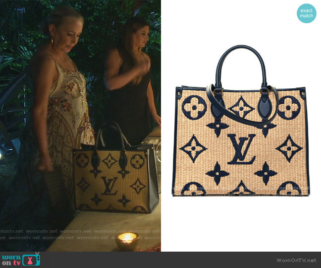 Raffia Monogram Louis Vuitton worn by Shannon Beador on The Real Housewives of Orange County