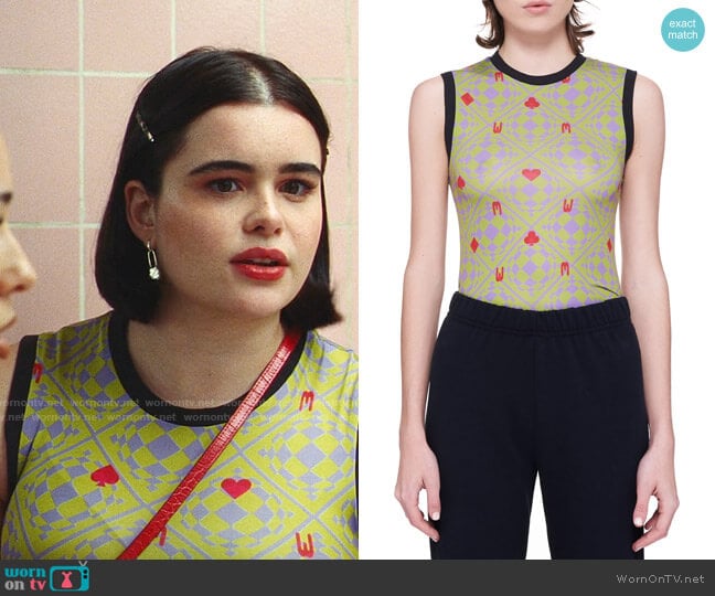 Maisie Wilen Sleeveless Spades Top worn by Kat Hernandez (Barbie Ferreira) on Euphoria