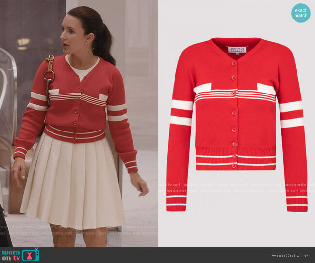 Maison Margiela Wool and Cotton Sweater worn by Charlotte York (Kristin Davis) on And Just Like That