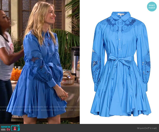 Maje Rebello Dress worn by Gemma (Beth Behrs) on The Neighborhood