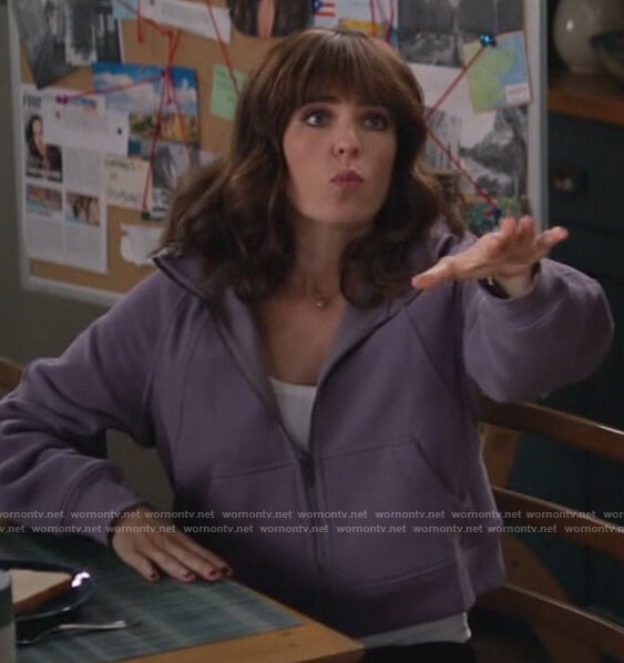 Marina’s purple hoodie on Home Economics