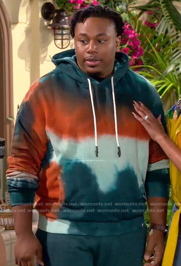 Marty’s tie dye hoodie on The Neighborhood