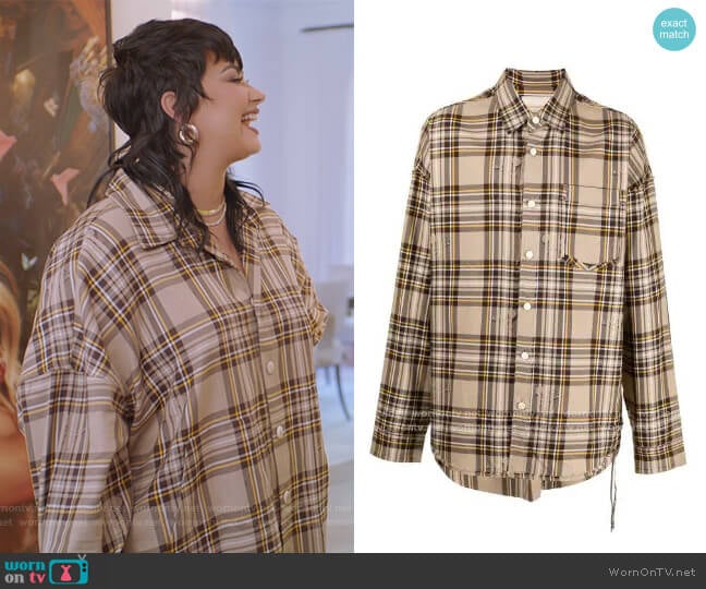 Mastermind World Plaid Skull Oversized Shirt