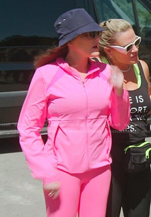 Meredith’s pink zip jacket on The Real Housewives of Salt Lake City
