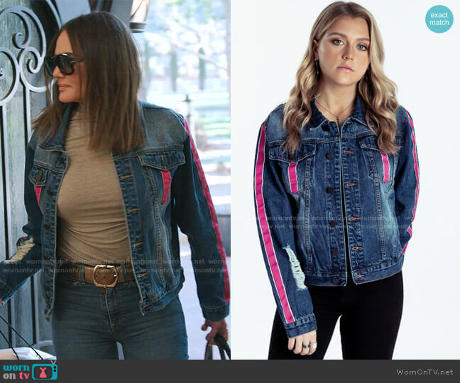 Meredith Marks Delilah Denim Jacket worn by Meredith Marks on The Real Housewives of Salt Lake City