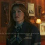 Nancy’s blue plaid coat on Nancy Drew