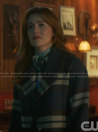 Nancy’s blue plaid coat on Nancy Drew