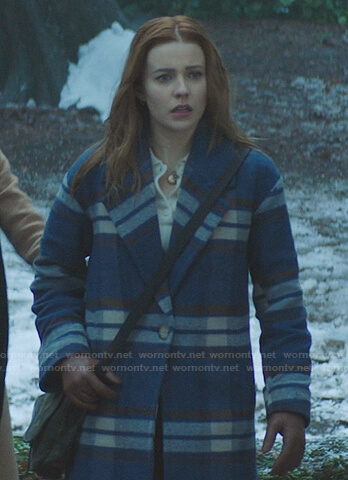 Nancy’s blue plaid coat on Nancy Drew