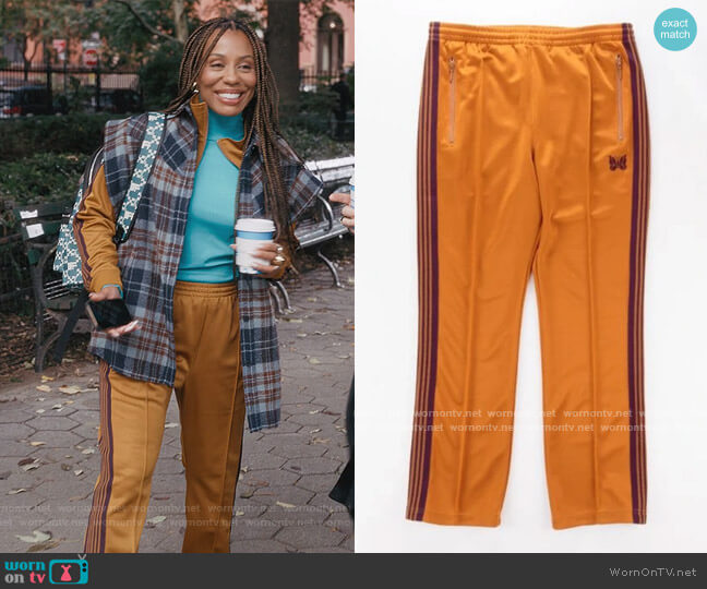 Needles Two Toned Ziopped Pants worn by Dr. Nya Wallace (Karen Pittman) on And Just Like That