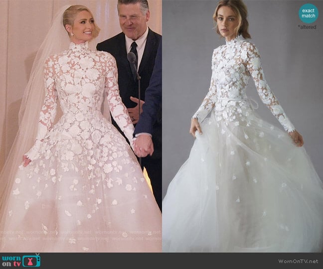 Oscar de la Renta 2022 Spring Bridal Collection worn by Paris Hilton on Paris in Love