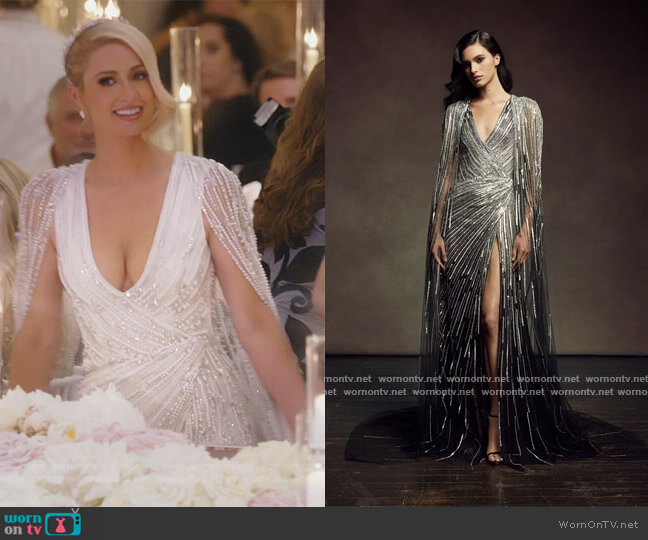 Pamella Roland Custom Dress worn by Paris Hilton on Paris in Love