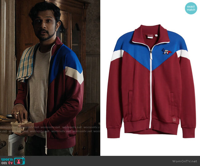 Puma x Maison Kitsune Colorblock Track Jacket worn by Jay (Utkarsh Ambudkar) on Ghosts