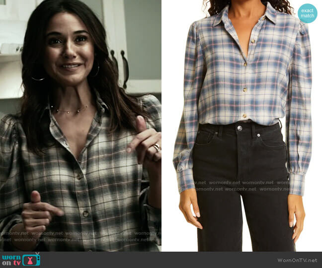 Rails Angelica Plaid Shirt worn by Lana Lang Cushing (Emmanuelle Chriqui) on Superman and Lois