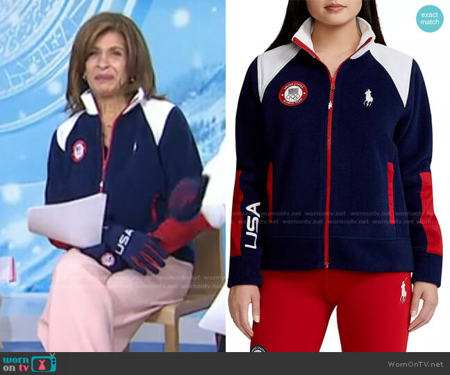 Ralph Lauren Team USA Opening Ceremony Mid Jacket worn by Hoda Kotb on Today