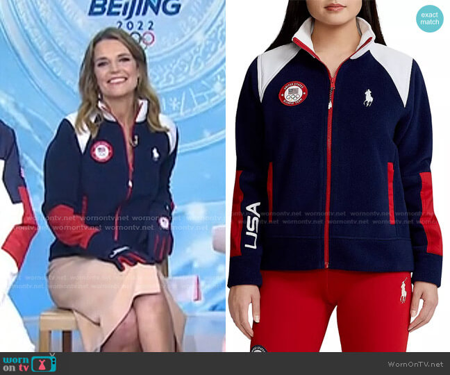 Ralph Lauren Team USA Opening Ceremony Mid Jacket worn by Savannah Guthrie on Today