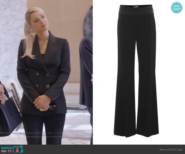 Rebecca Vallance Amina High Rise Flared Pants worn by Paris Hilton on Paris in Love