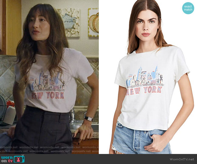 Re/Done Classic Tee NY Skyline worn by Sarah (Maggie Q) on Pivoting