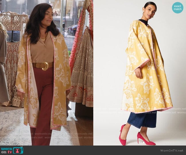 Rianna and Nina Kendima Coat worn by Seema Patel (Sarita Choudhury) on And Just Like That