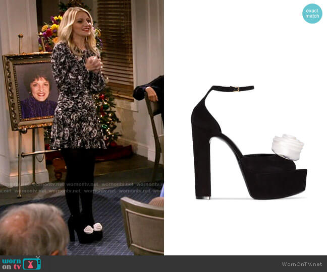 Saint Laurent Jodie Platform Sandals worn by Gina Dabrowski (Annaleigh Ashford) on B Positive