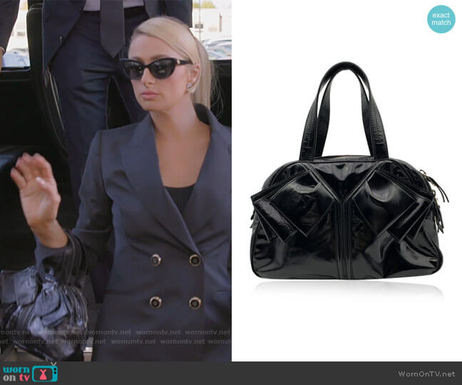 Saint Laurent Bow Embellished Bag worn by Paris Hilton on Paris in Love