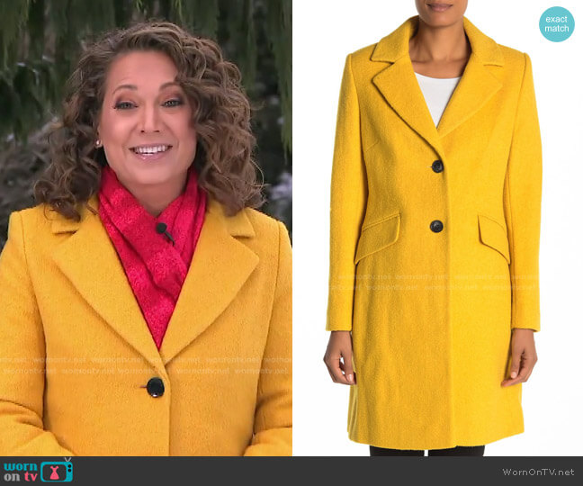 Sam Edelman Boucle Blazer Coat worn by Ginger Zee on Good Morning America