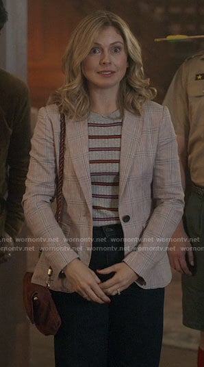 Sam’s pink plaid blazer on Ghosts