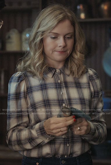 Sam’s plaid button down shirt on Ghosts