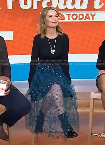 Savannah’s blue tulle skirt on Today
