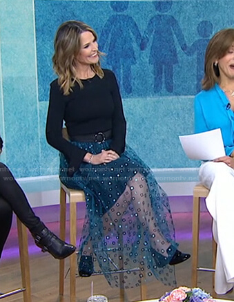 Savannah’s blue tulle skirt on Today