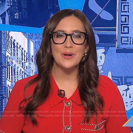 Savannah’s red button front dress on Today