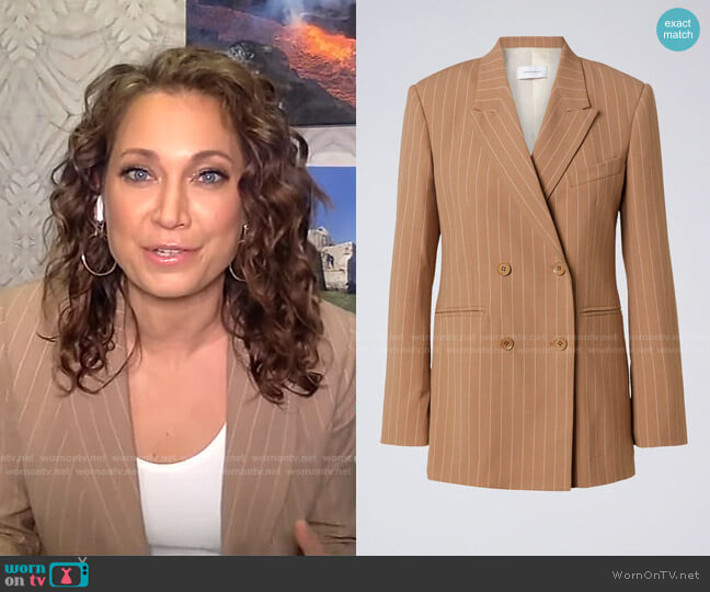 Scanlan Theodore Tailored stripe Jacket worn by Ginger Zee on Live with Kelly and Mark
